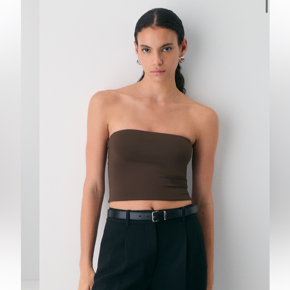 NWT Babaton contour rich mocha brown tube top size M